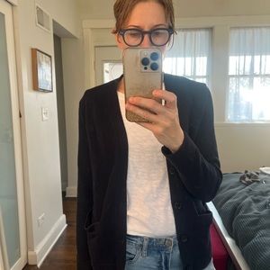 Abercrombie & Fitch Classic Navy Cotton Cashmere Cardigan, XS